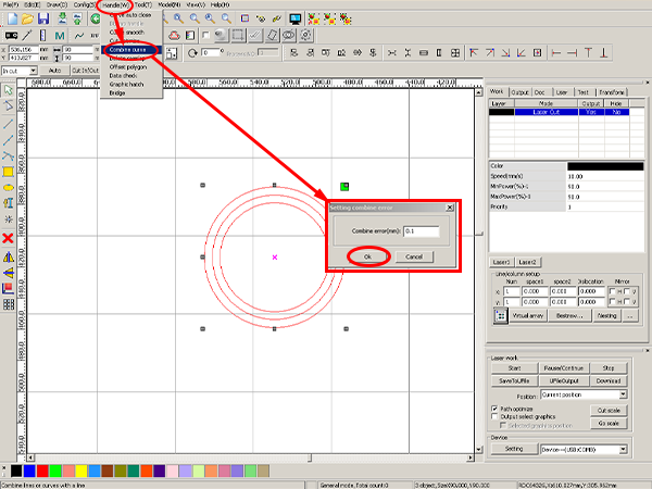 screen unisci linee